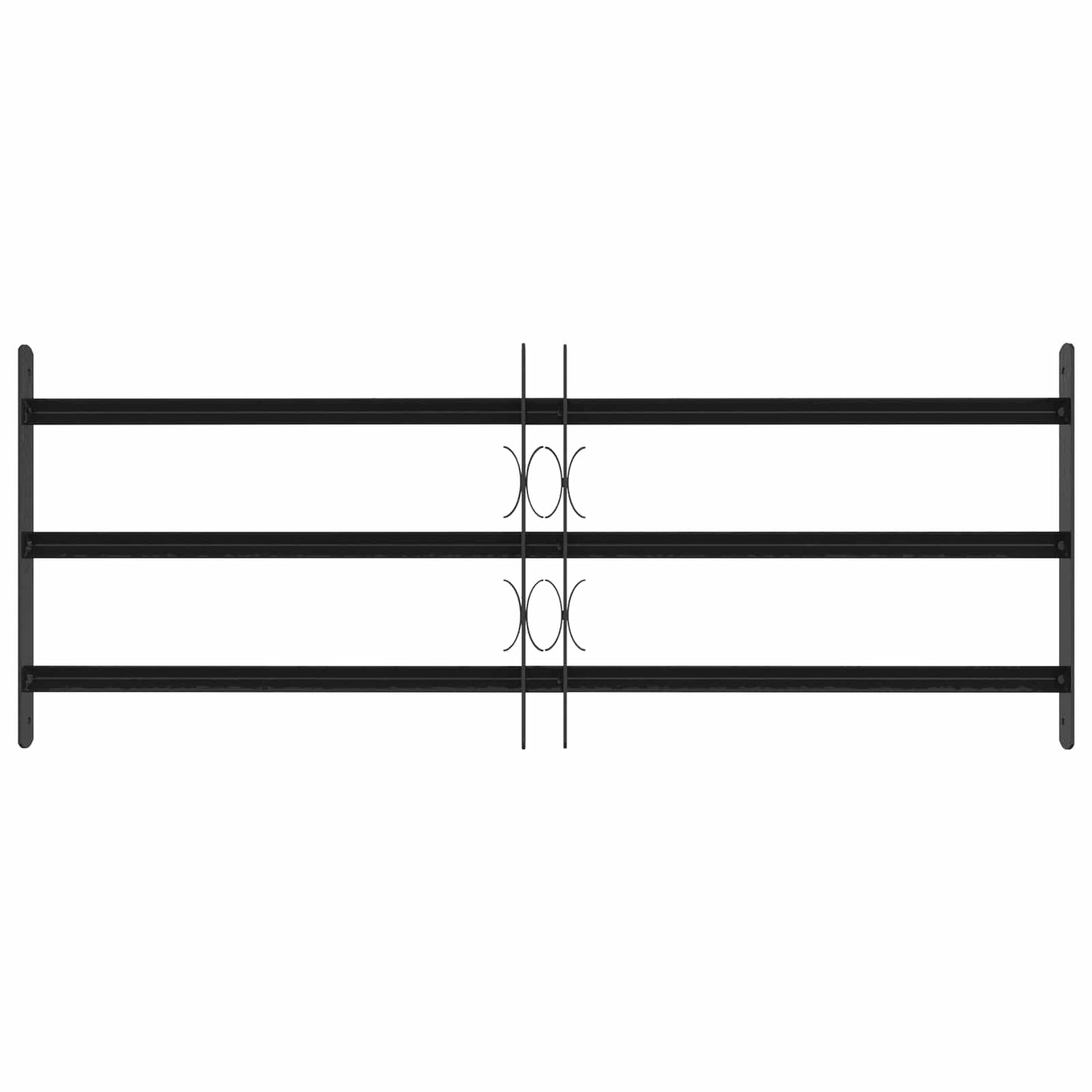 Security Grille for Windows with 3 Crossbars 3 pcs 63-114 cm