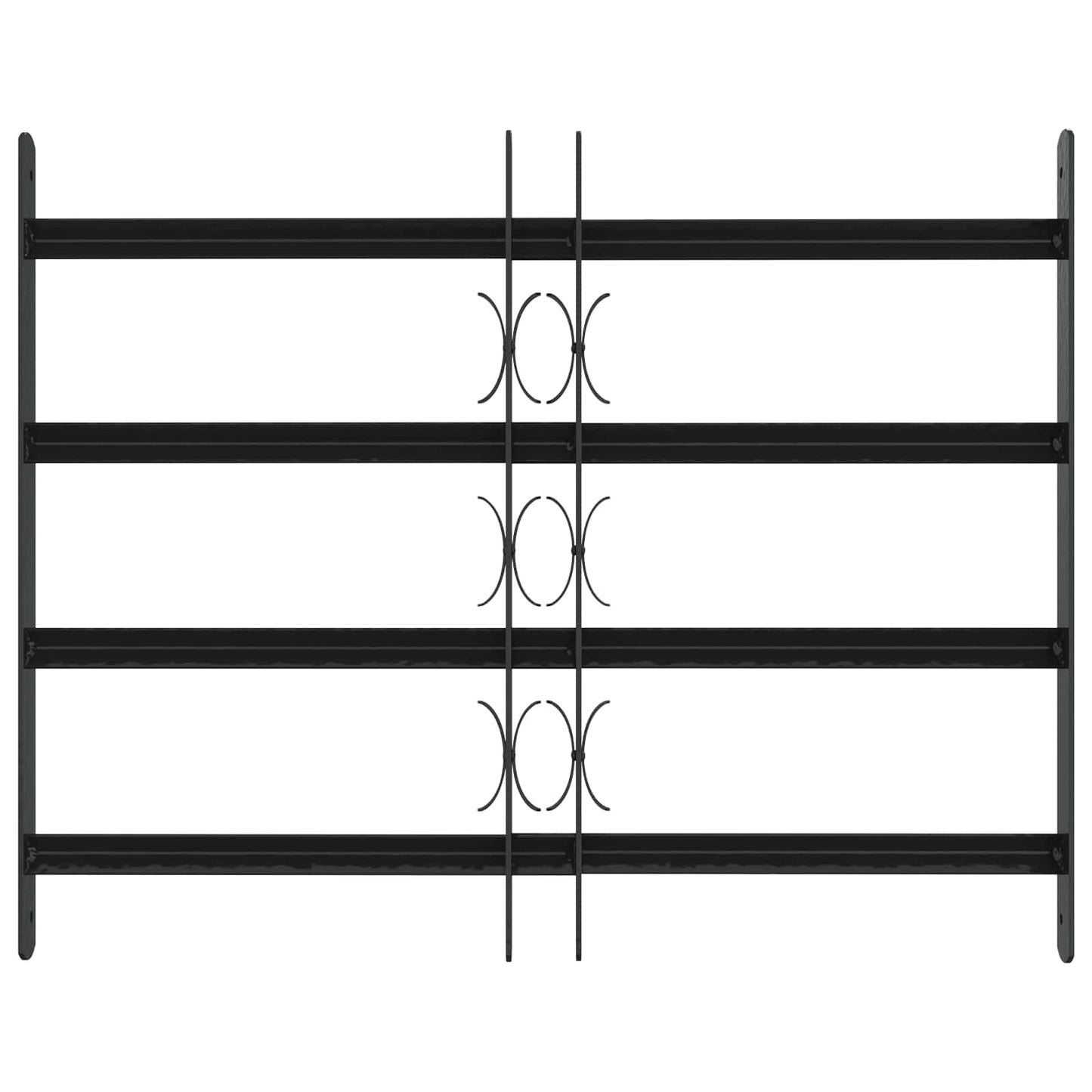 Security Grille for Windows with 4 Crossbars 3 pcs 43-74 cm