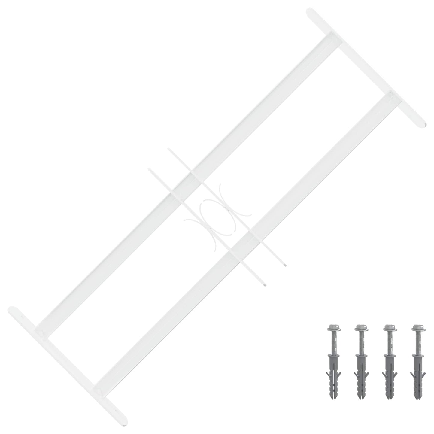 Security Grille for Windows with 2 Crossbars 3 pcs 43-74 cm