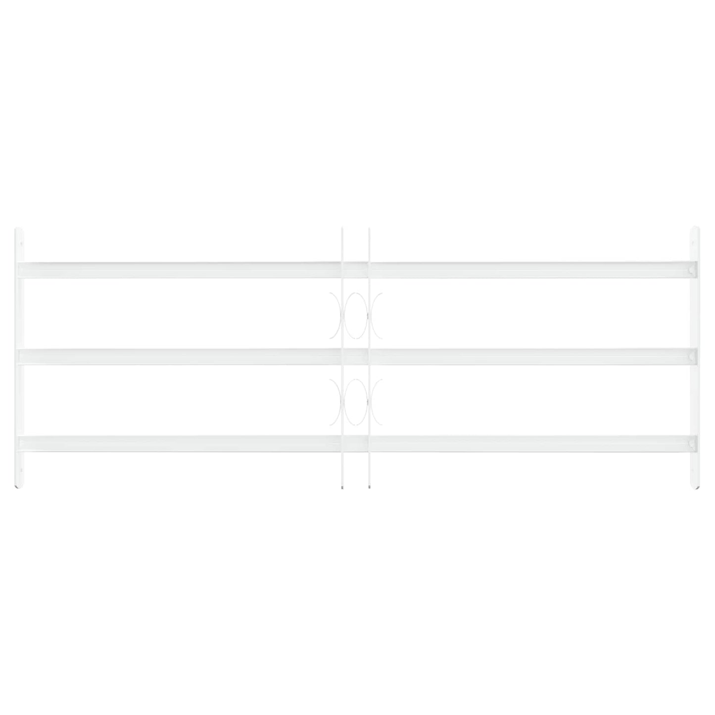 Security Grille for Windows with 3 Crossbars 3 pcs 63-114 cm