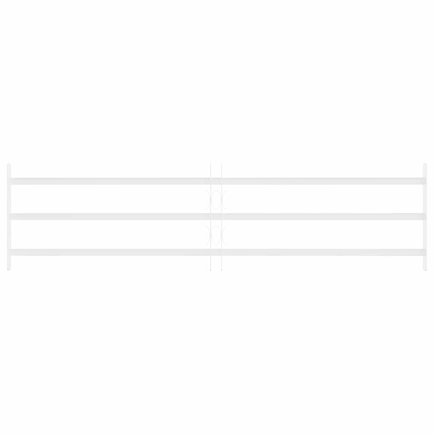 Security Grille for Windows with 3 Crossbars 3 pcs 93-174 cm