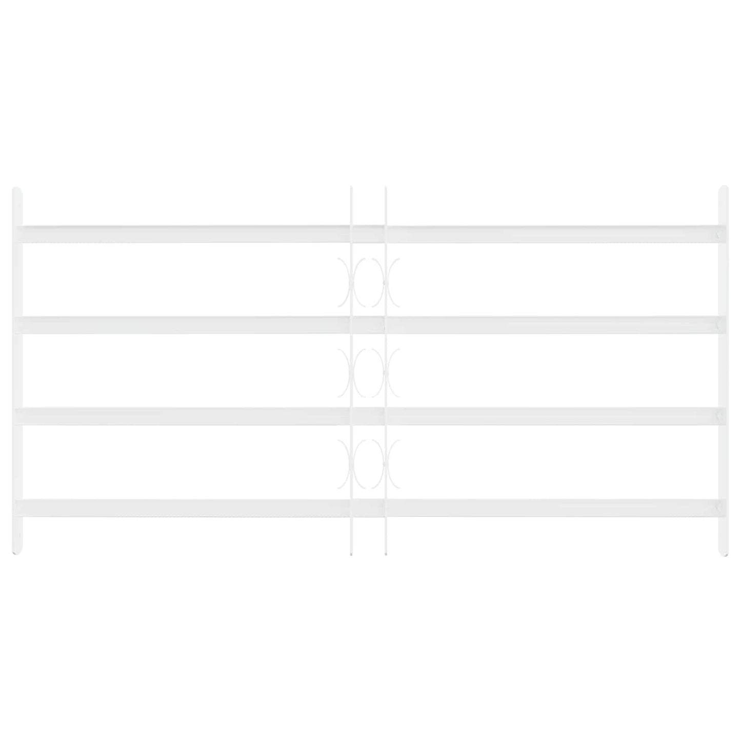 Security Grille for Windows with 4 Crossbars 3 pcs 63-114 cm