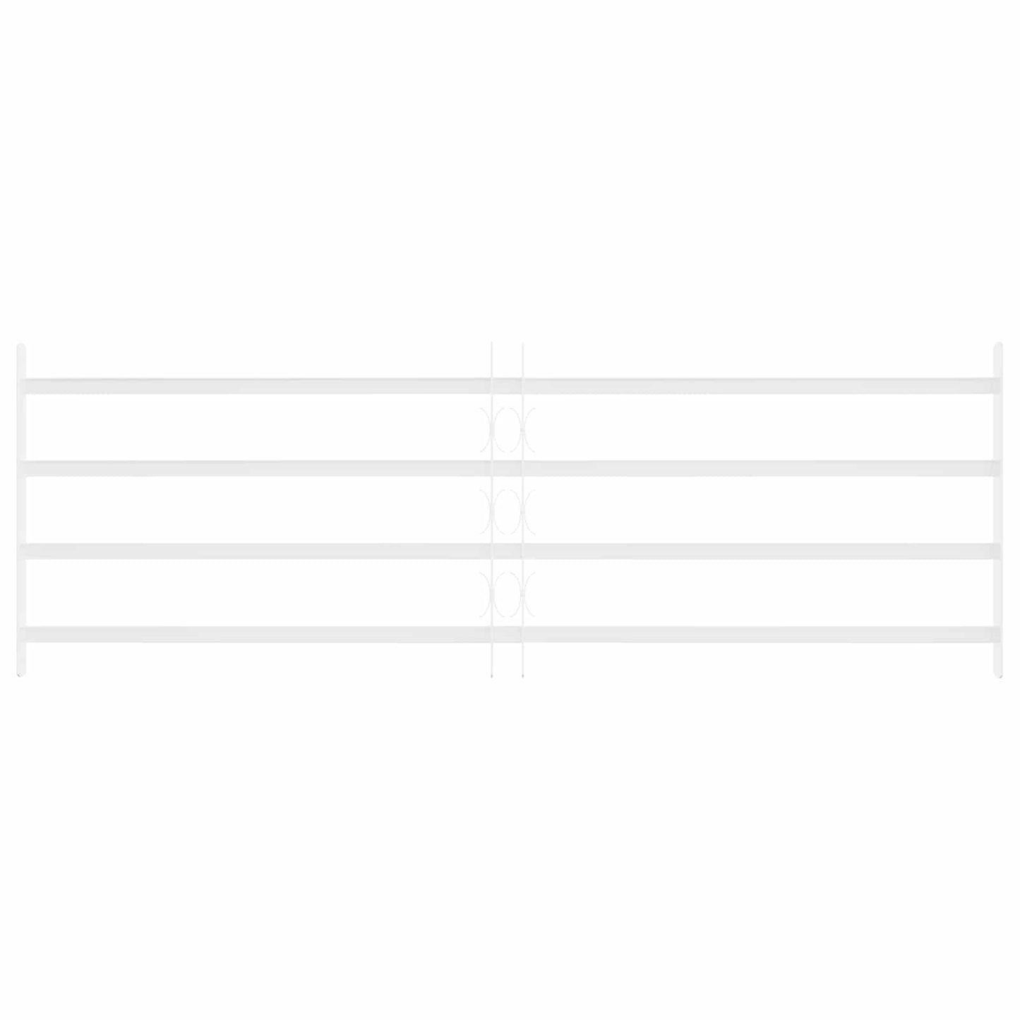 Security Grille for Windows with 4 Crossbars 3 pcs 93-174 cm