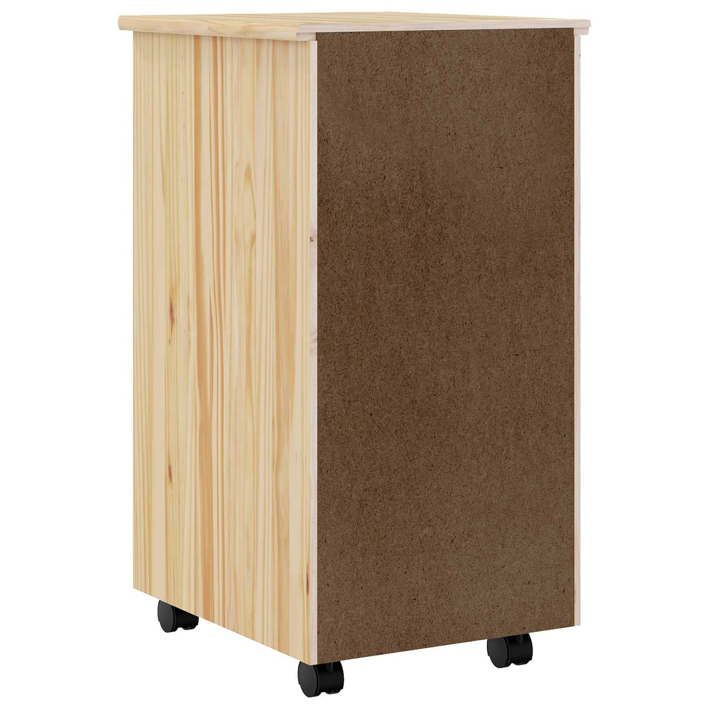Rolling Cabinet with Desk MOSS Clear Varnish 34 x 39 x 65.5 cm