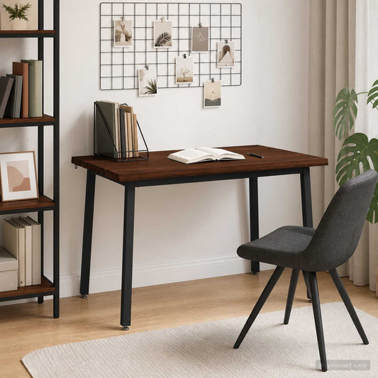 120 x 70 x 75 cm Solid Acacia Wood Dark Brown and Black