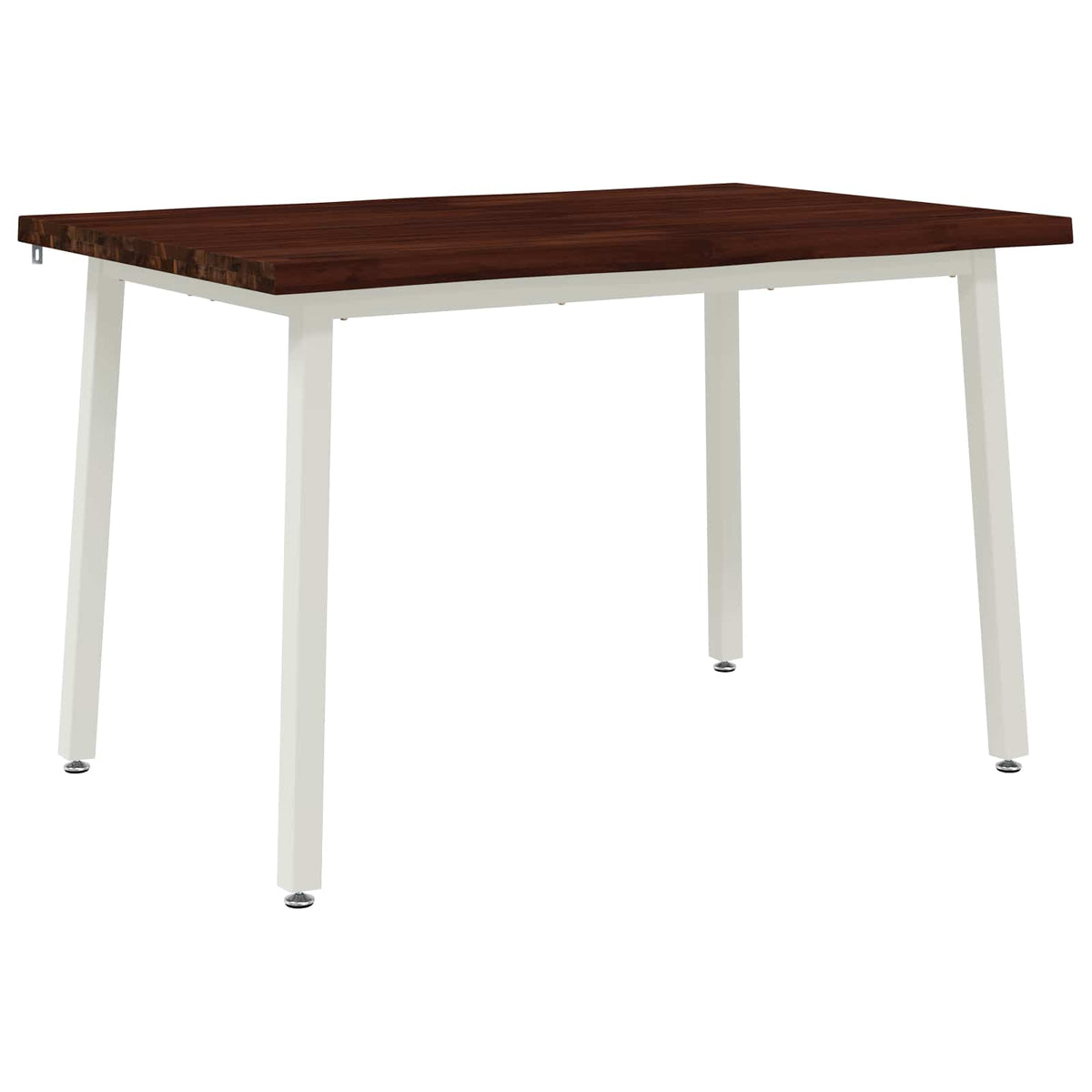 120 x 80 x 75 cm Solid Acacia Wood Dark Brown and White