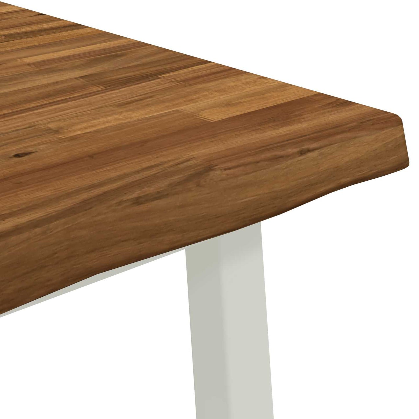 120 x 80 x 75 cm Solid Acacia Wood Natural and White