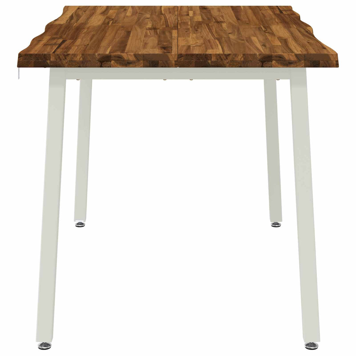 120 x 80 x 75 cm Solid Acacia Wood Natural and White