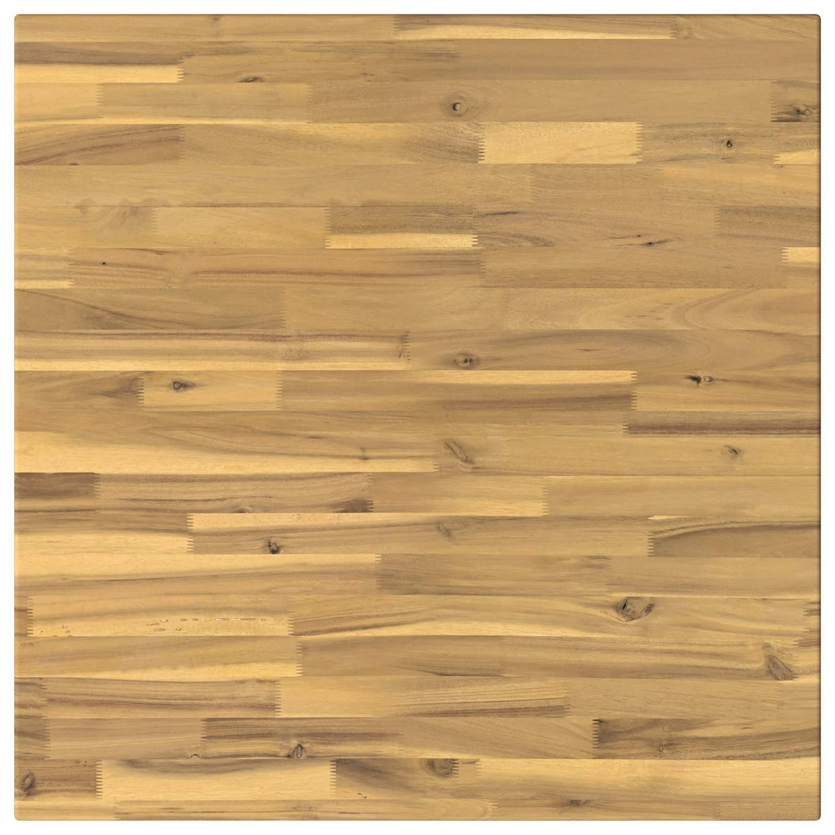 60 x 55 x 75 cm Solid Acacia Wood White and Black Rectangular