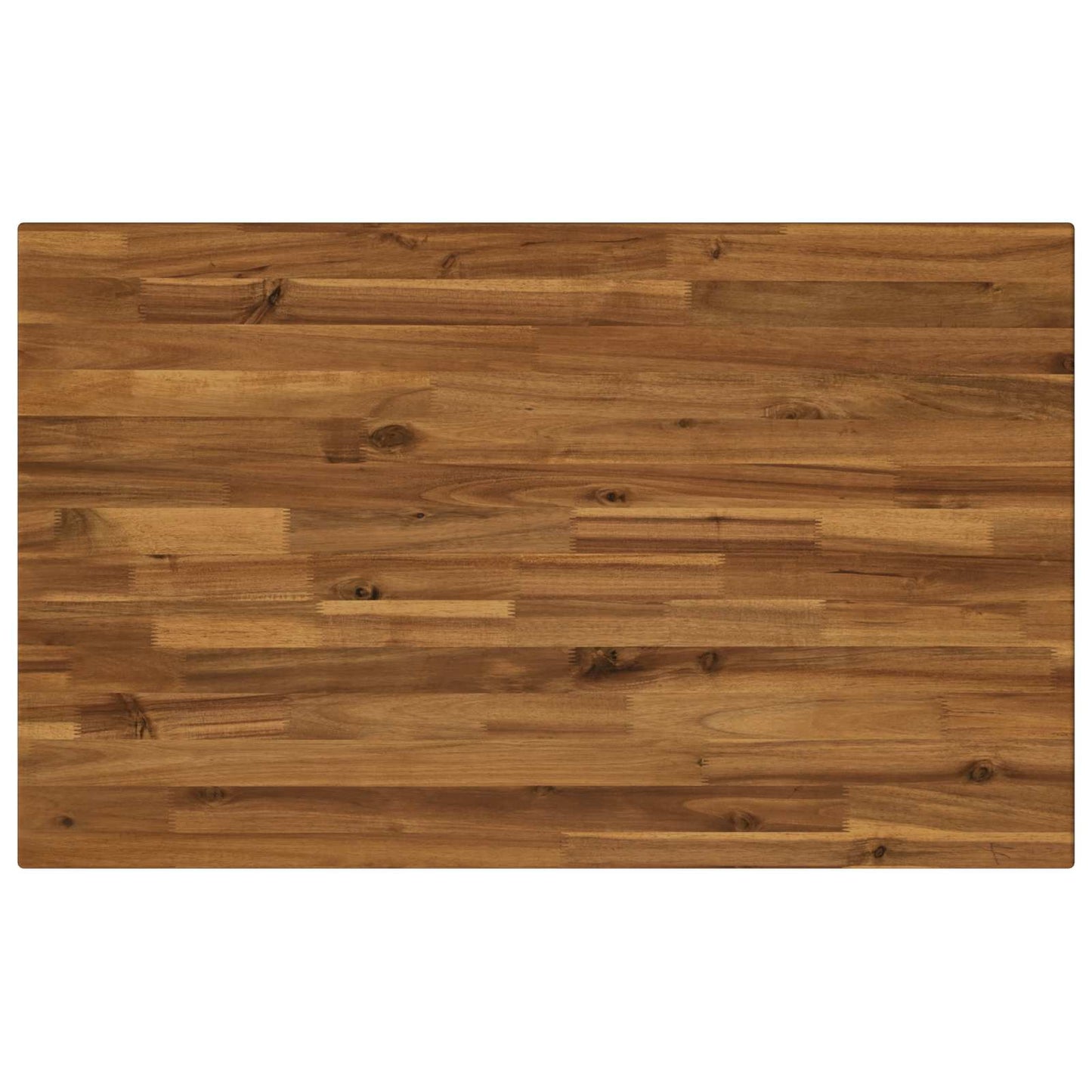 90 x 55 x 75 cm Solid Acacia Wood Natural and Black Rectangular