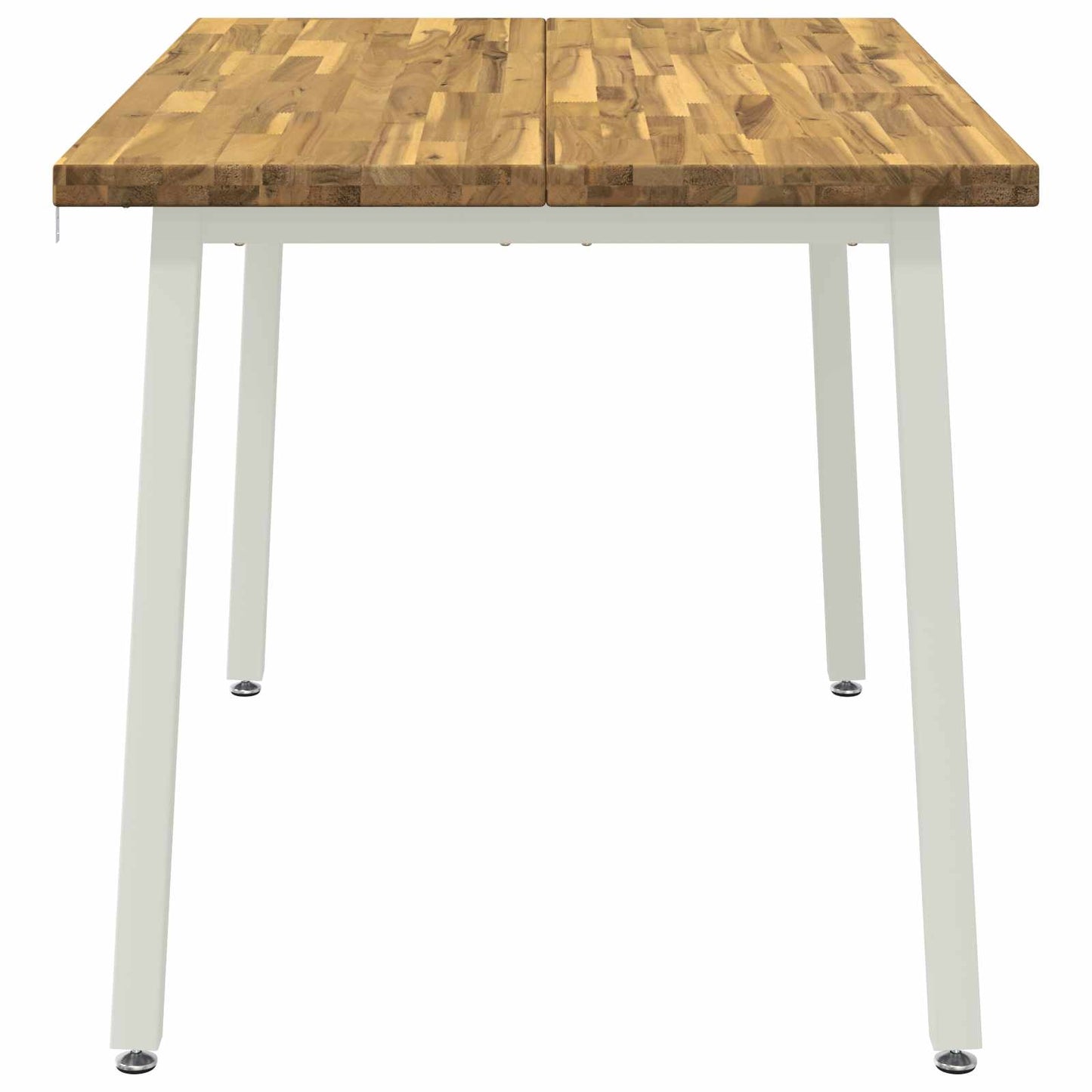 120 x 70 x 75 cm Solid Acacia Wood White Rectangular