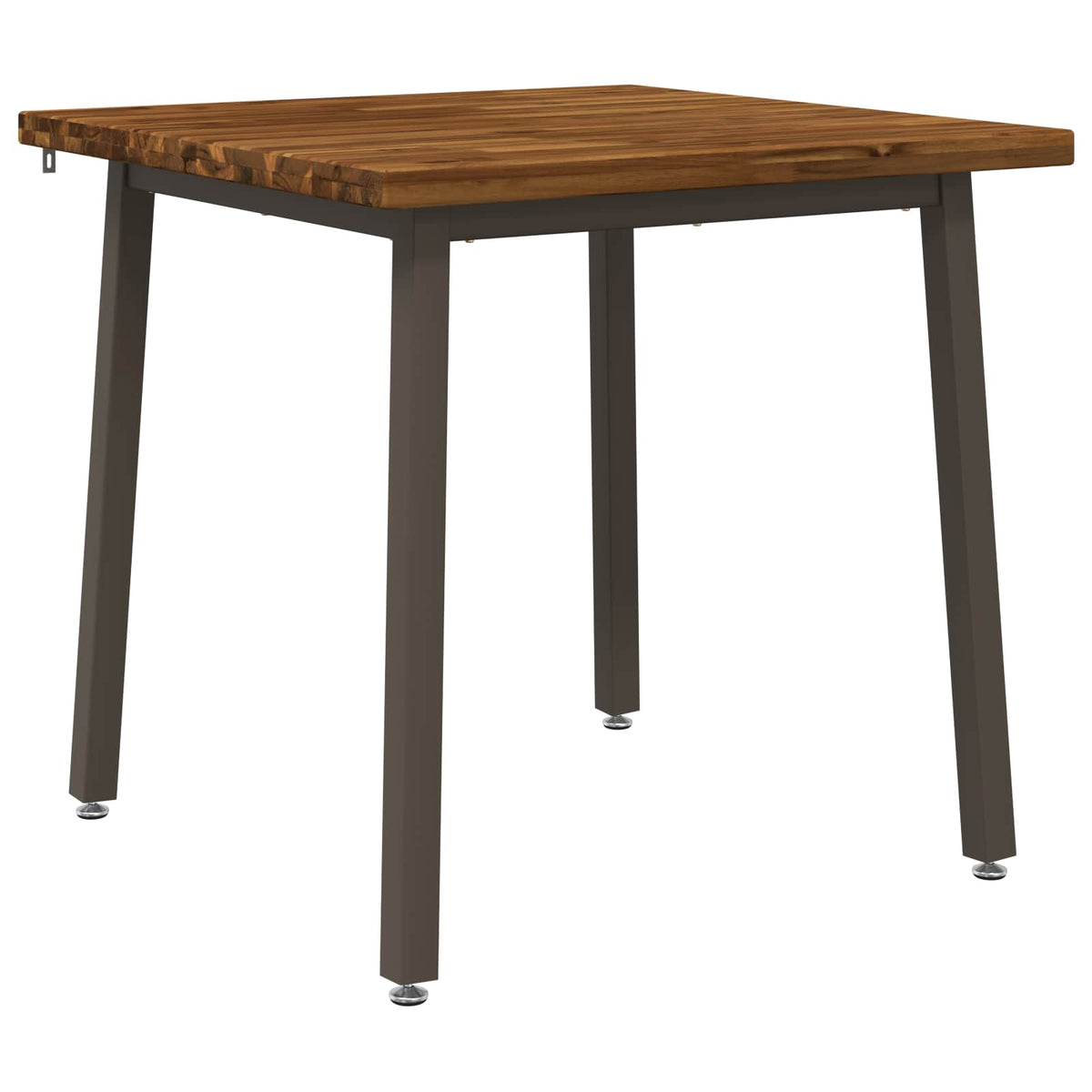 80 x 80 x 75 cm Solid Acacia Wood Natural and Coffee Square