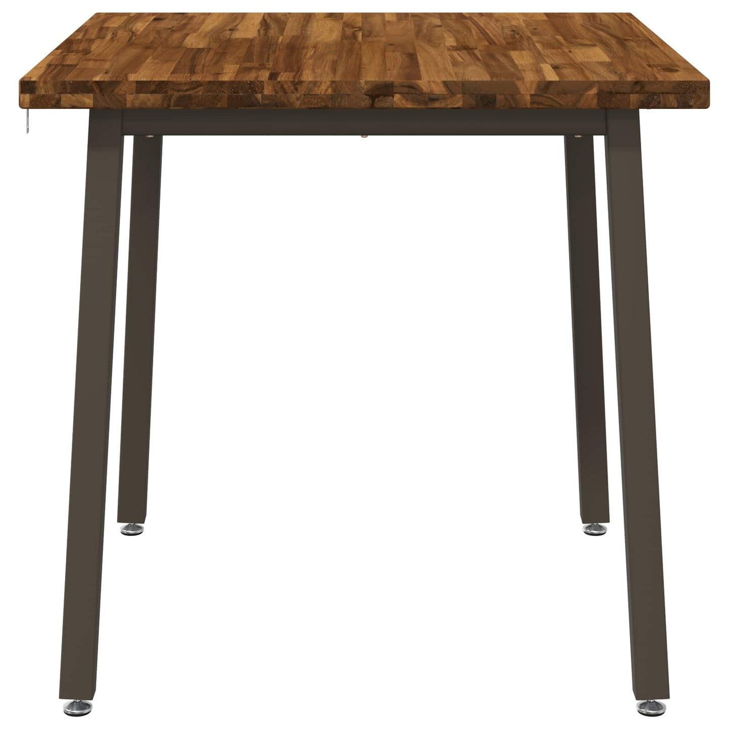 80 x 80 x 75 cm Solid Acacia Wood Natural and Coffee Square