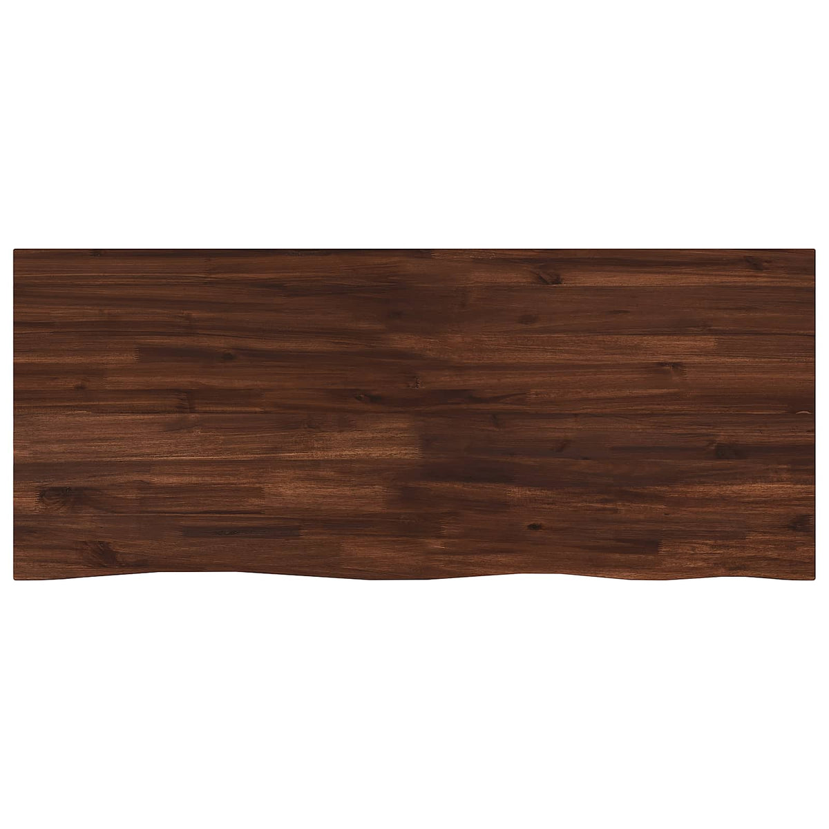 Live Edge Table Top 120 x 40 x 3.5 cm Rectangular Dark Brown