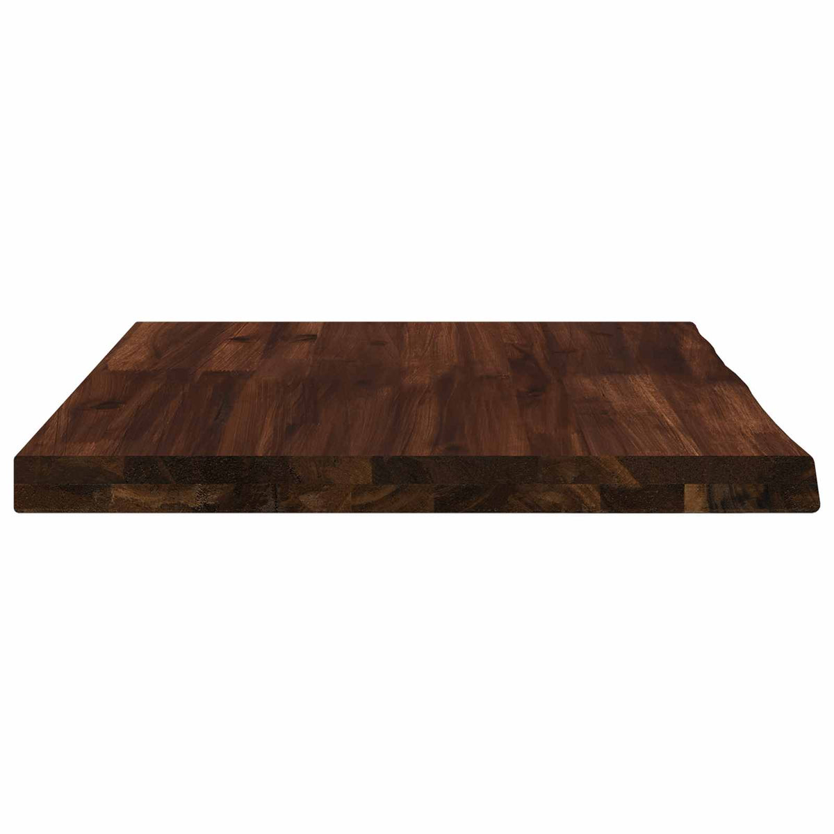 Live Edge Table Top 80 x 50 x 3.5 cm Rectangular Dark Brown