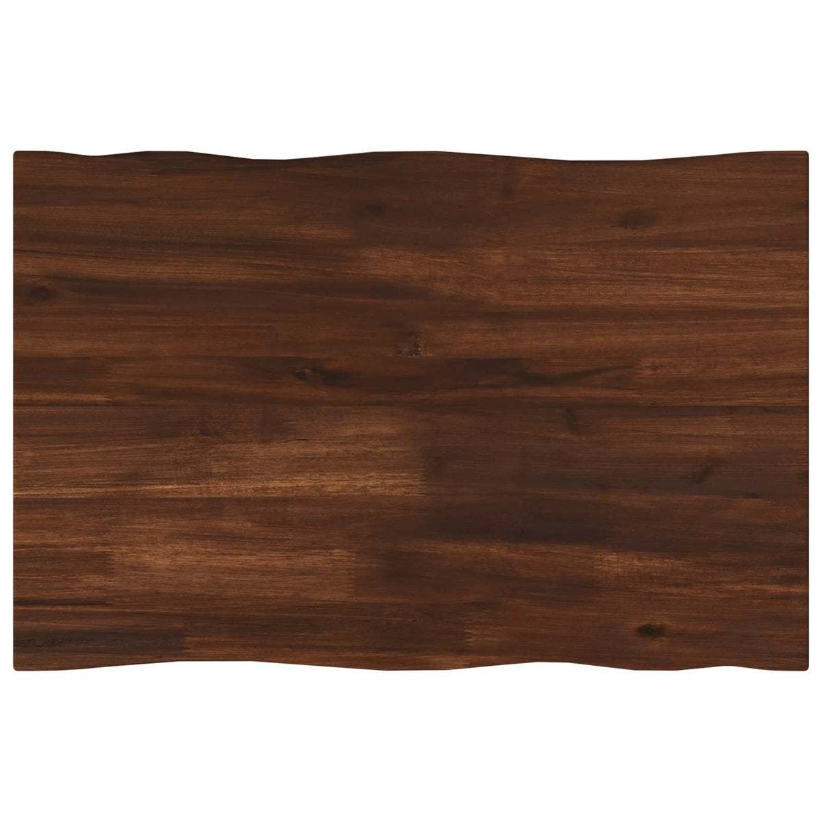 Live Edge Table Top 60 x 40 x 3.5 cm Rectangular Dark Brown