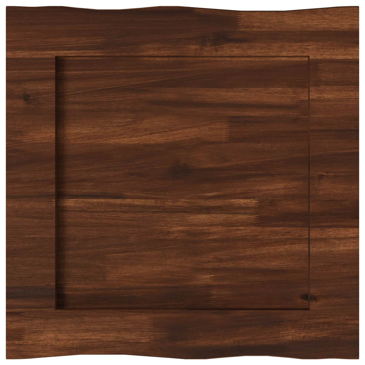 Live Edge Table Top 50 x 50 x 3.5 cm Square Solid Acacia Wood