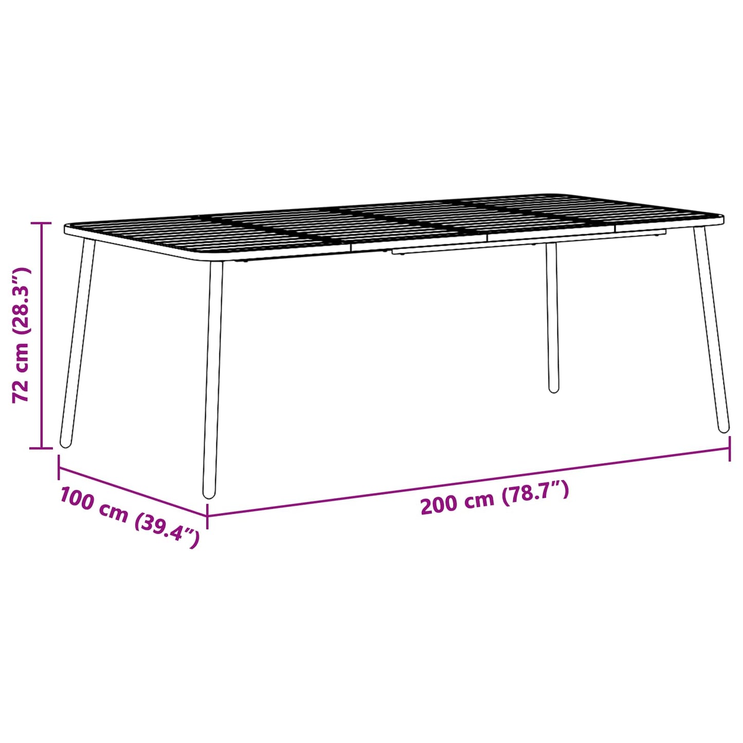 Dining Set 9 pcs Anthracite Steel