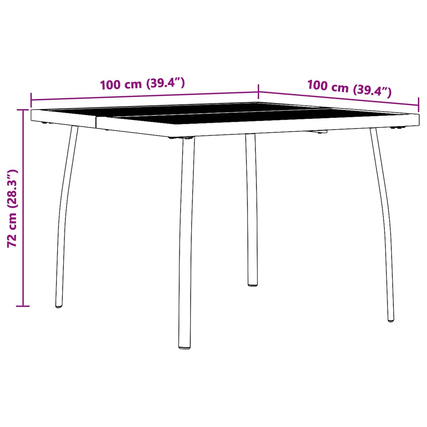 Dining Set 3 pcs Anthracite Steel