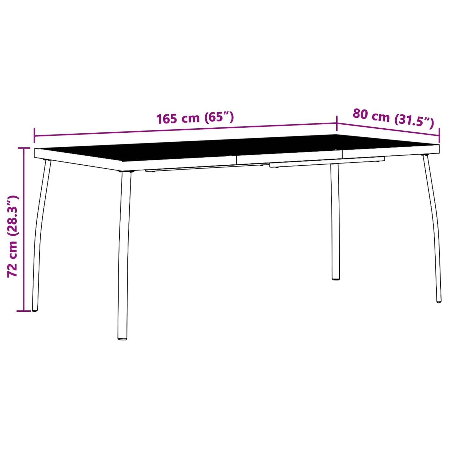 Dining Set 7 pcs Anthracite Steel