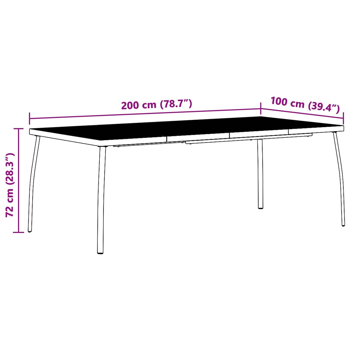 Dining Set 7 pcs Anthracite Steel