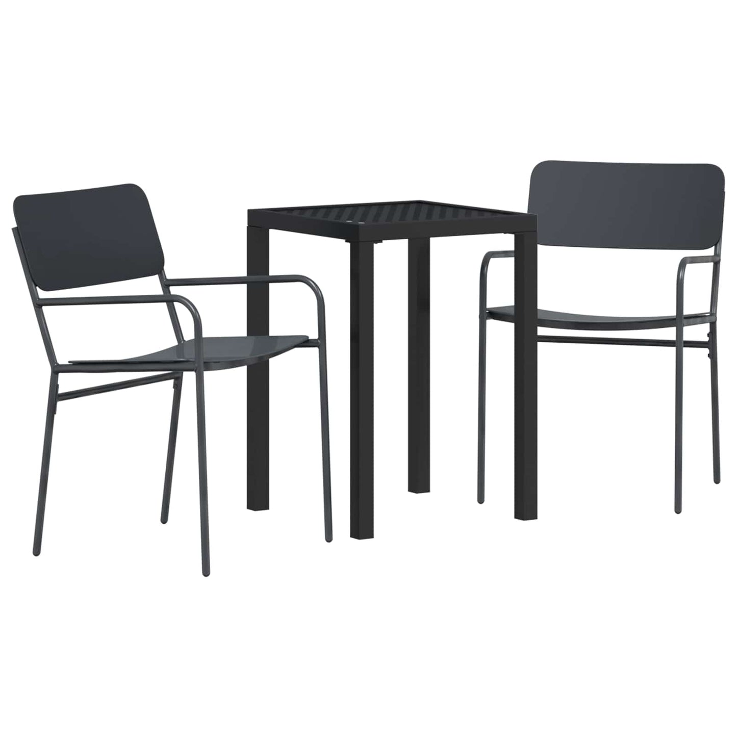 Outdoor Furniture Set 3 pcs Anthracite Steel