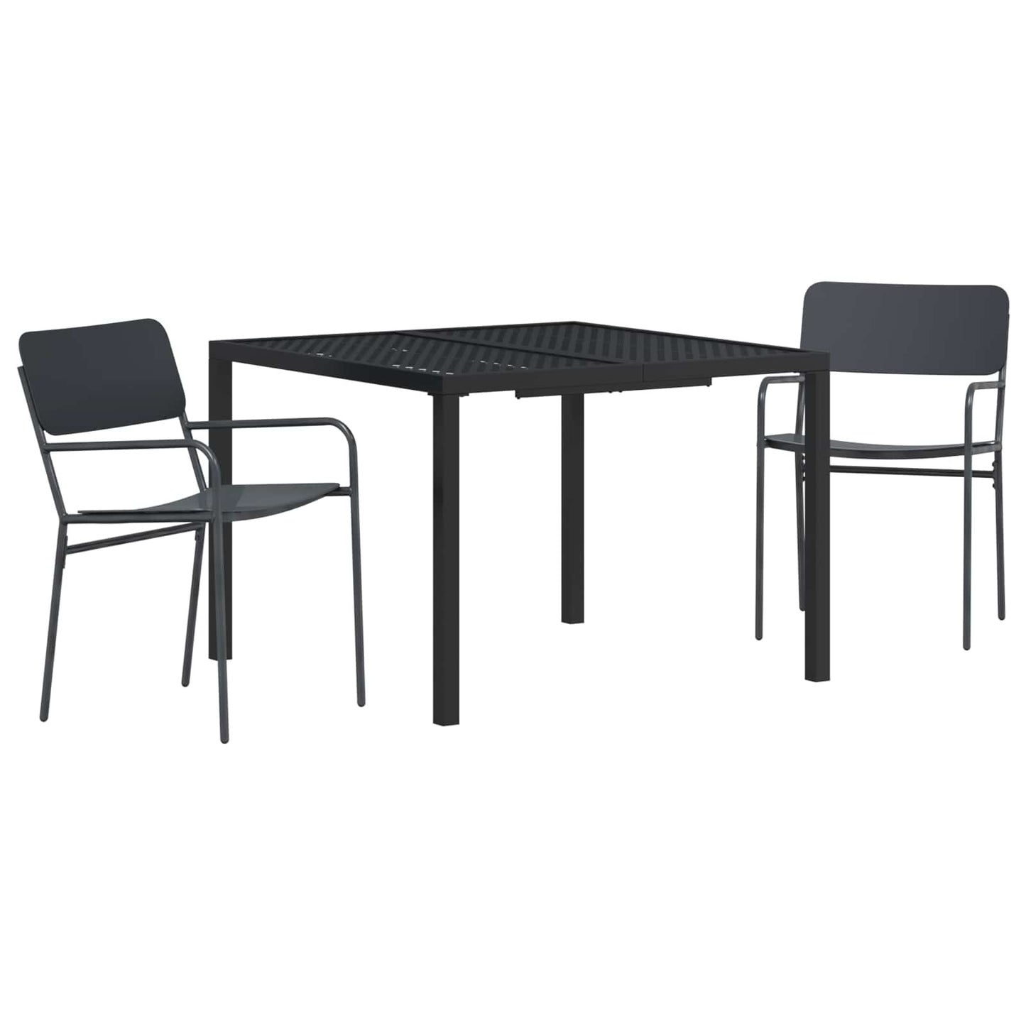 Outdoor Furniture Set 3 pcs Anthracite Steel