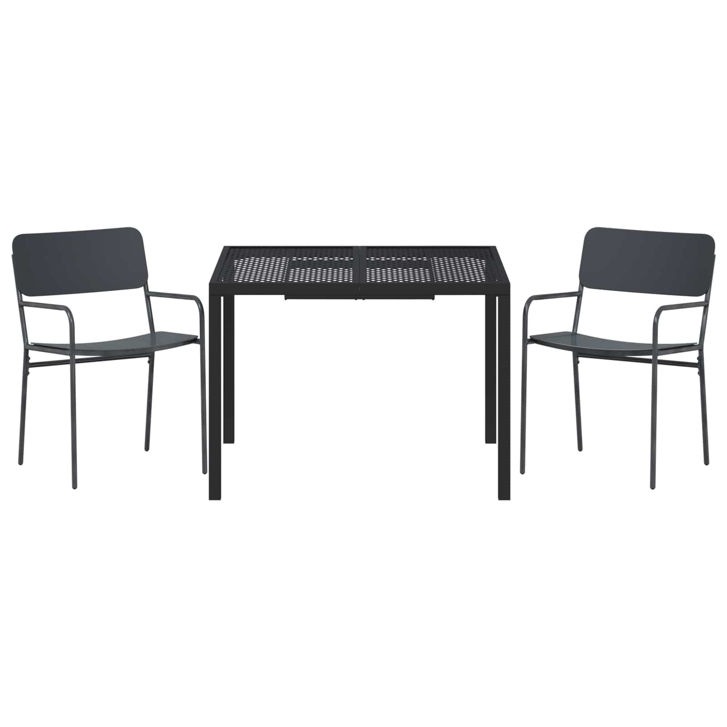 Outdoor Furniture Set 3 pcs Anthracite Steel
