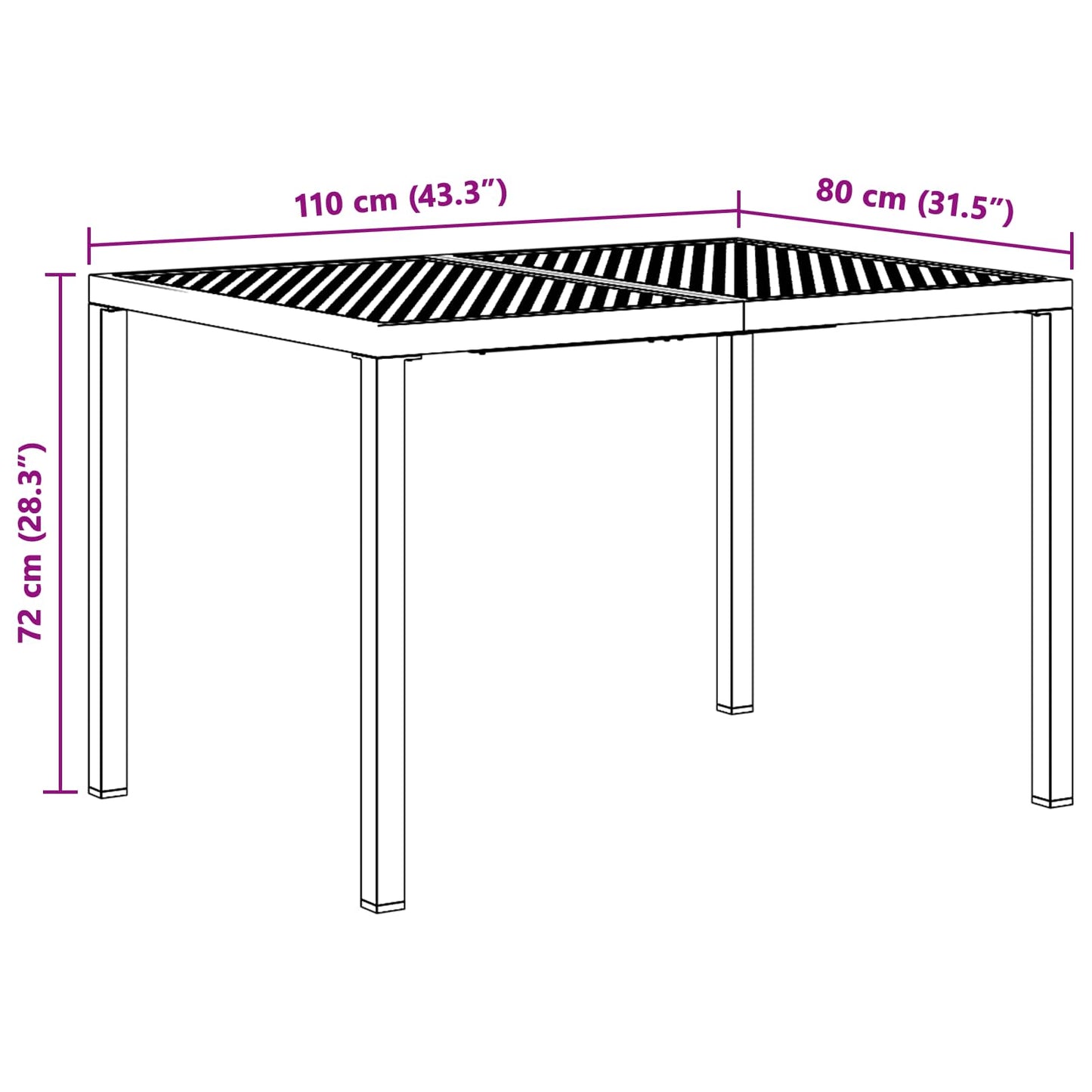 Outdoor Furniture Set 5 pcs Anthracite Steel