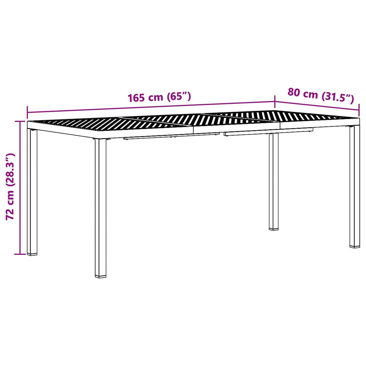 Outdoor Furniture Set 7 pcs Anthracite Steel