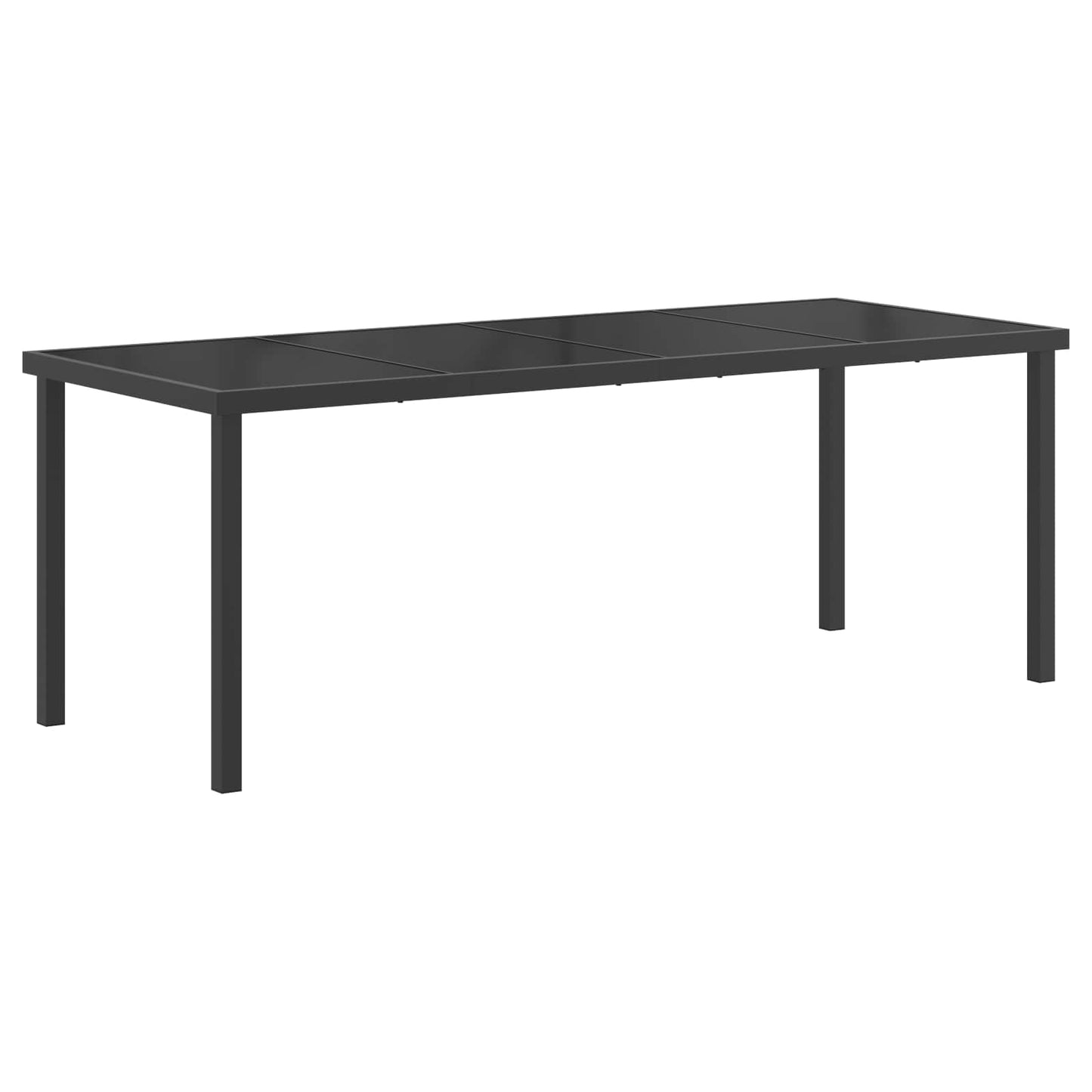 Outdoor Furniture Set 7 pcs Black and Anthracite Textilene