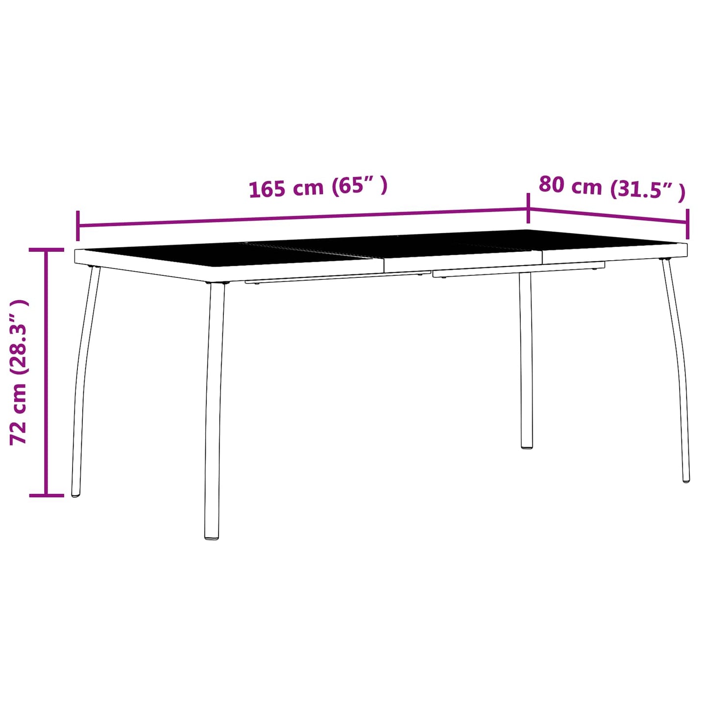 Outdoor Furniture Set Folding 5 pcs Anthracite Iron and Steel