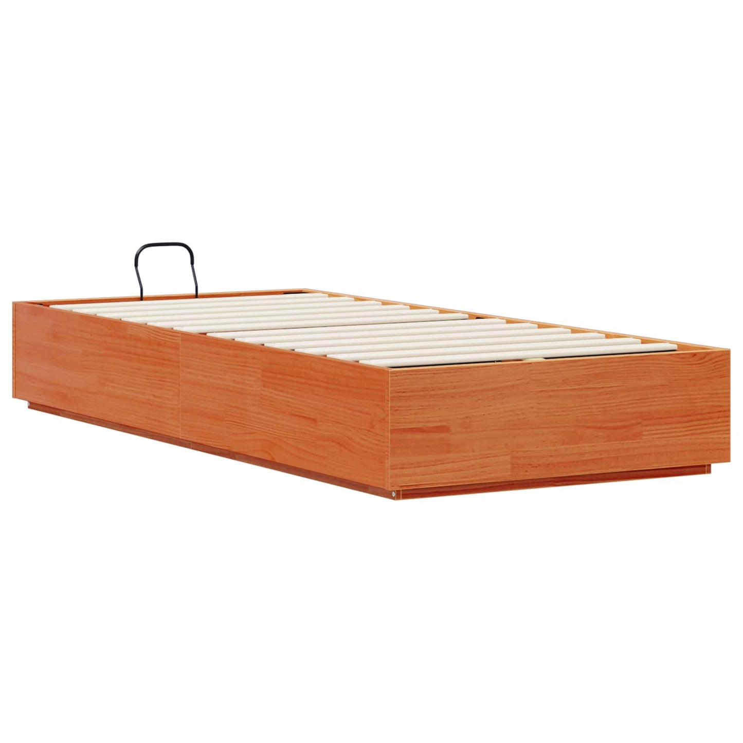 Ottoman Bed Frame Wax Brown 75 x 190 cm Solid Pine Wood