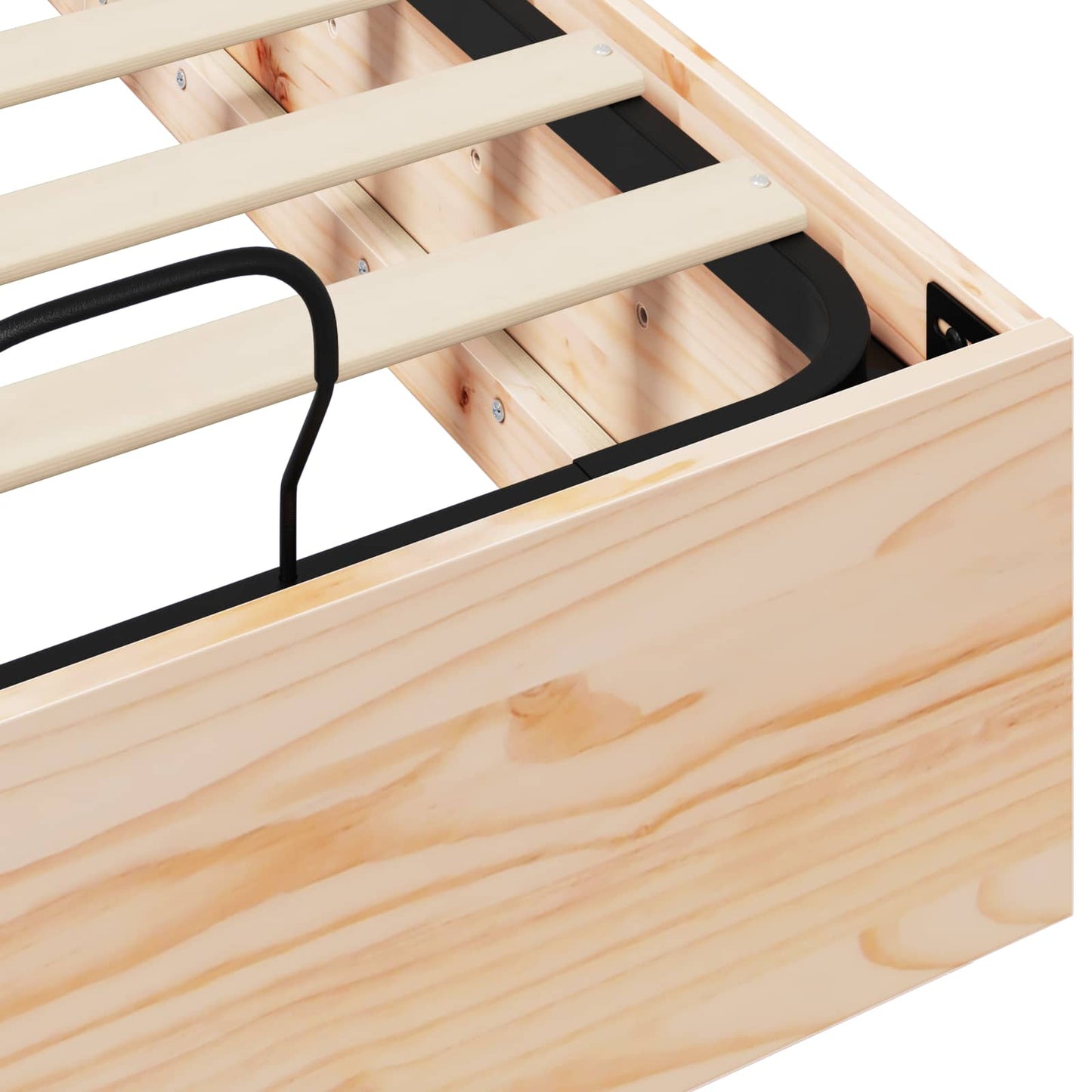Ottoman Bed Frame Natural 80 x 200 cm Solid Pine Wood
