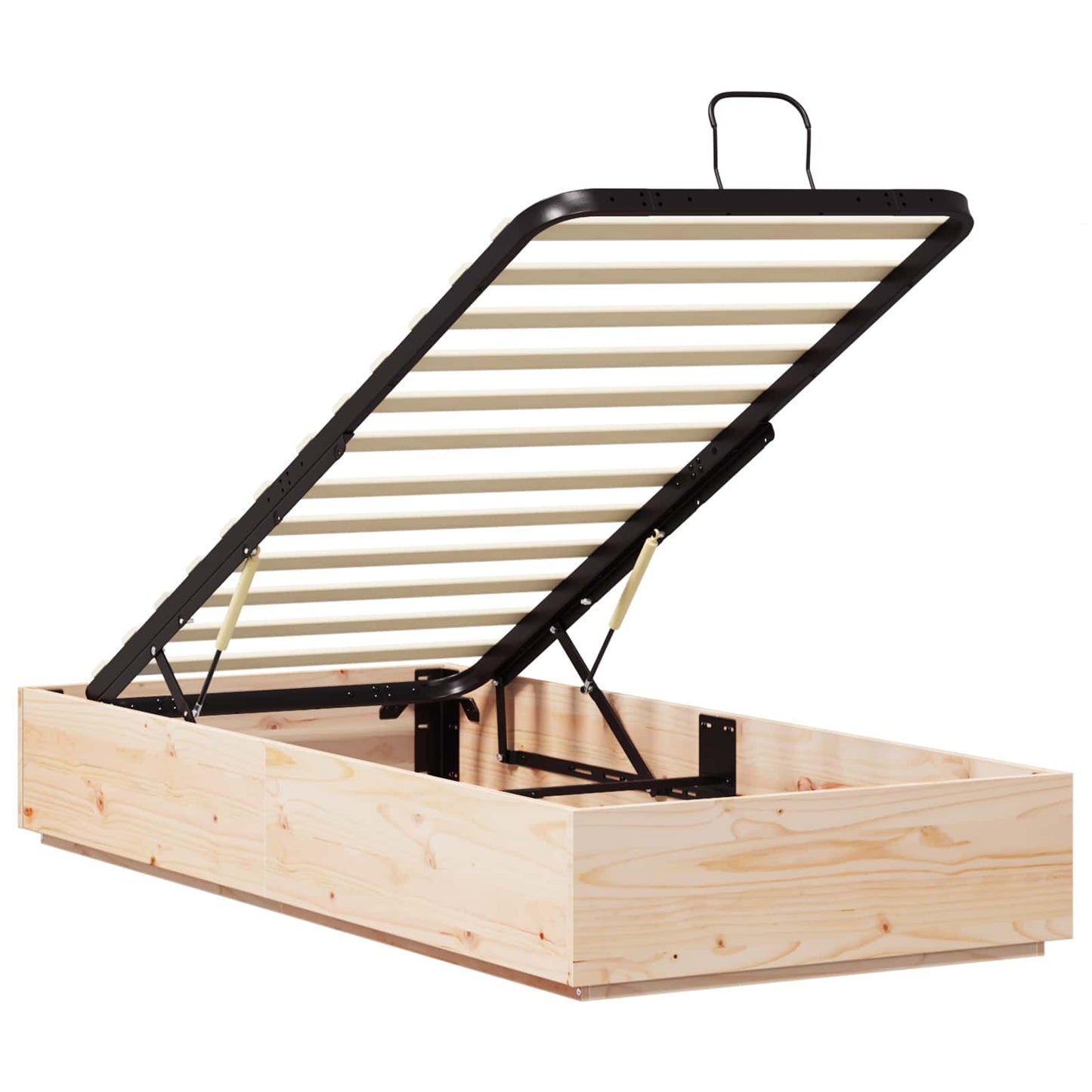 Ottoman Bed Frame Natural 80 x 200 cm Solid Pine Wood