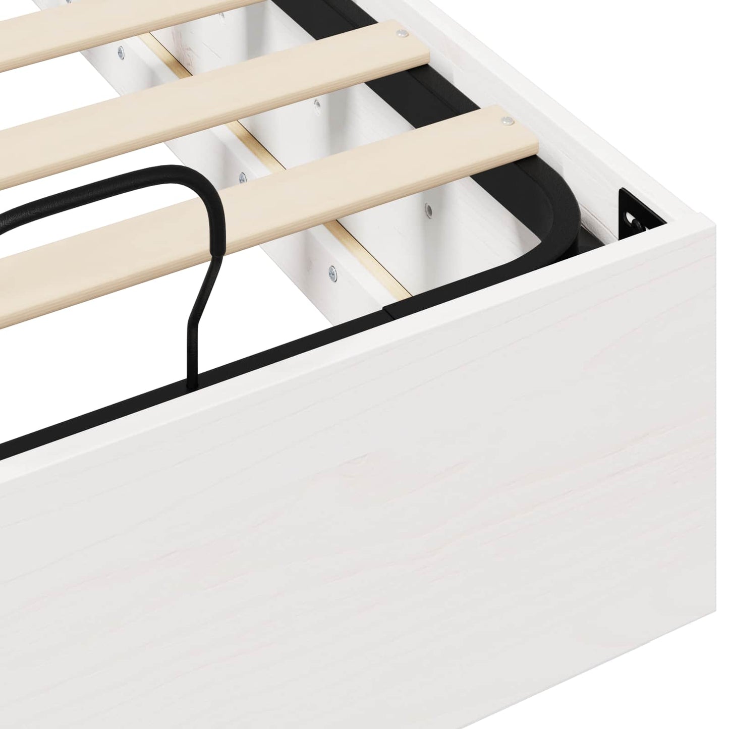 Ottoman Bed Frame White 80 x 200 cm Solid Pine Wood