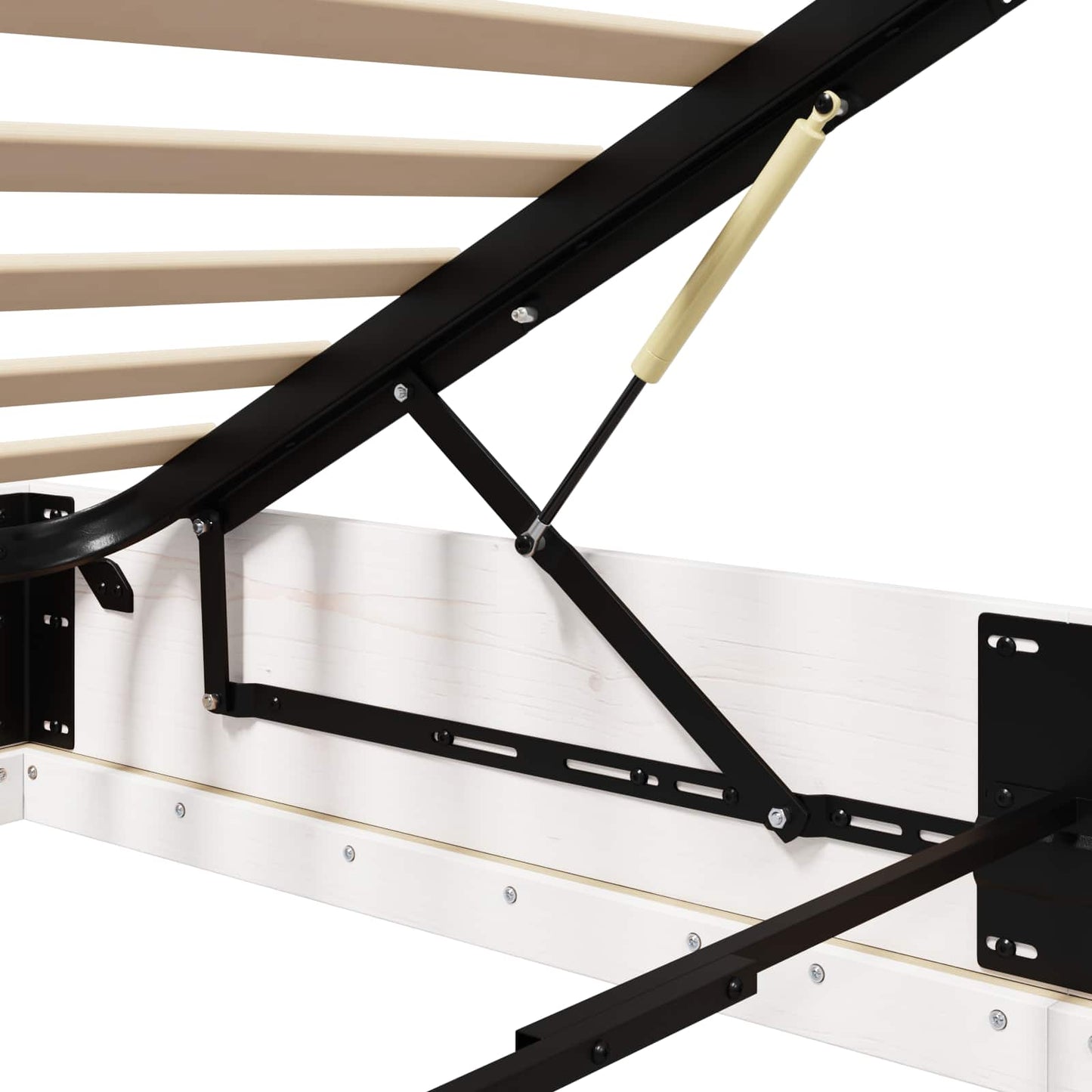 Ottoman Bed Frame White 80 x 200 cm Solid Pine Wood
