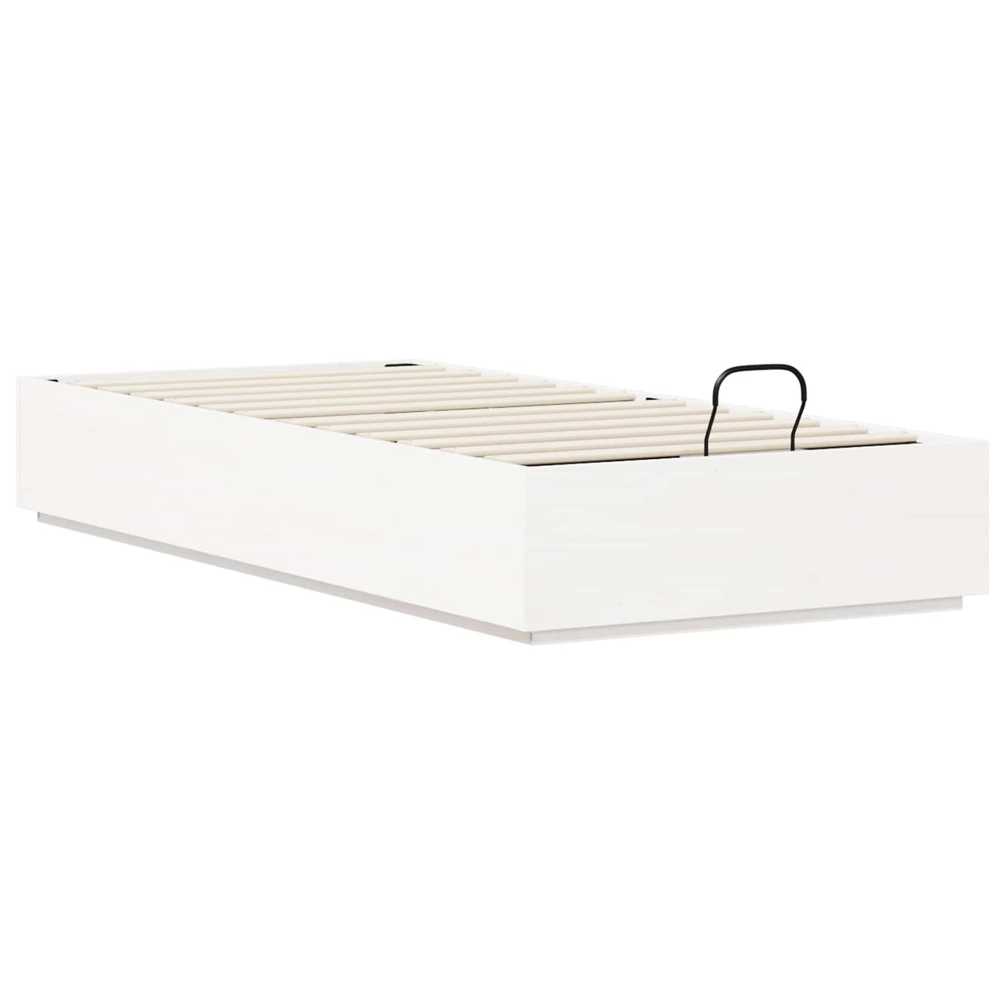 Ottoman Bed Frame White 80 x 200 cm Solid Pine Wood