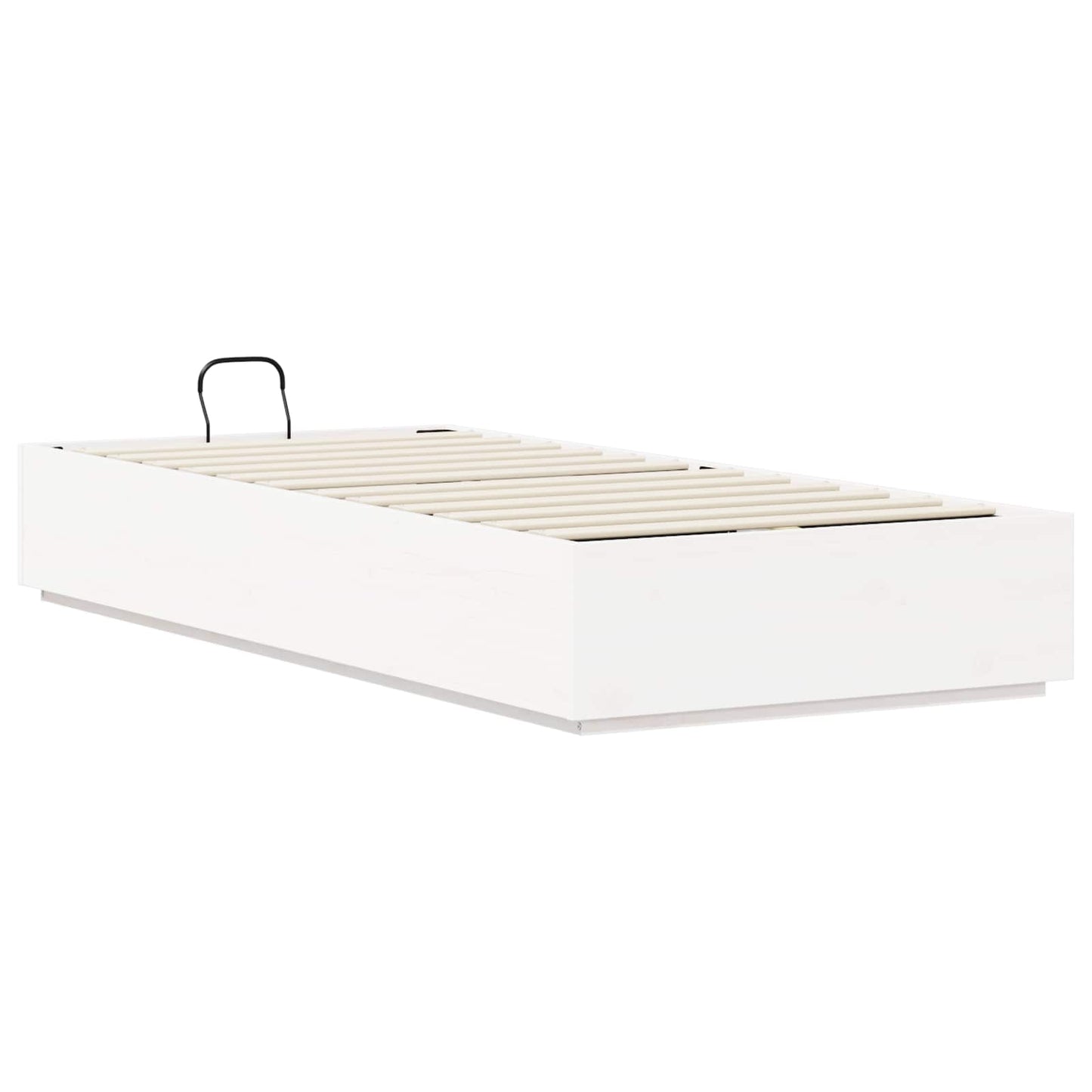 Ottoman Bed Frame White 80 x 200 cm Solid Pine Wood