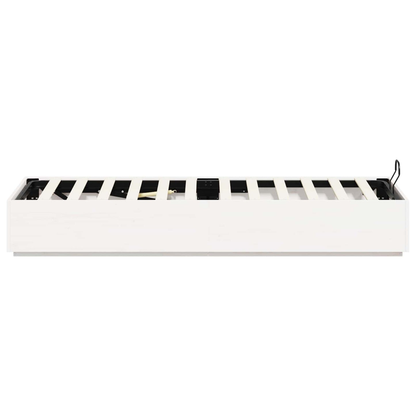 Ottoman Bed Frame White 80 x 200 cm Solid Pine Wood