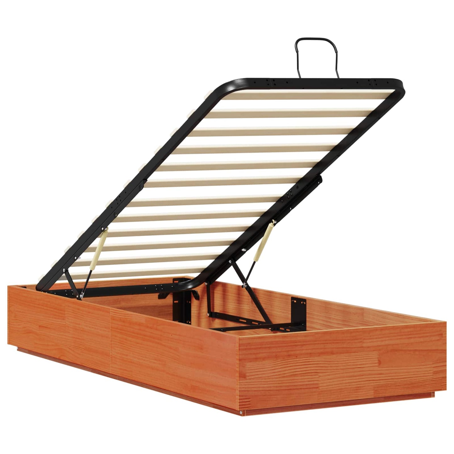 Ottoman Bed Frame Wax Brown 80 x 200 cm Solid Pine Wood