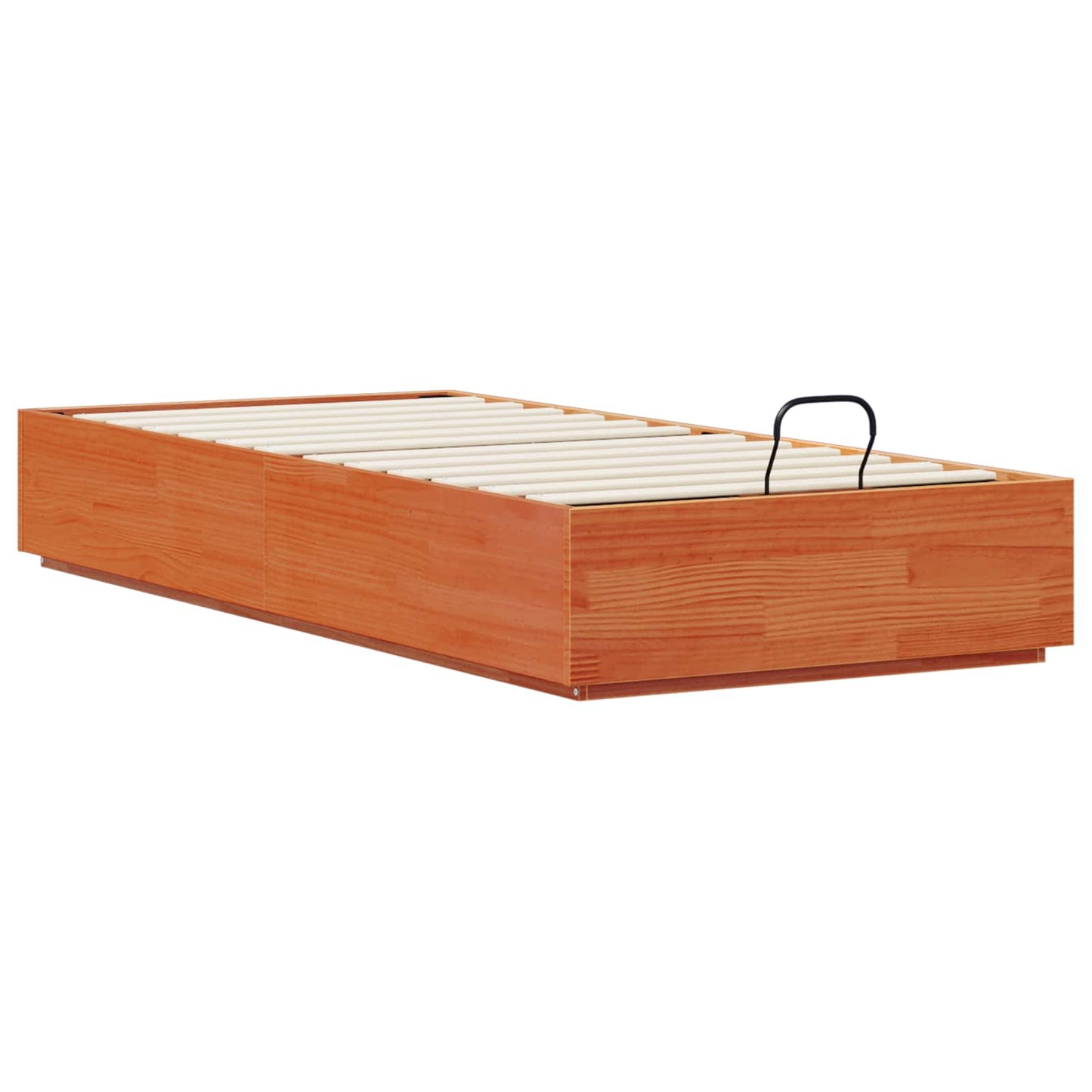 Ottoman Bed Frame Wax Brown 80 x 200 cm Solid Pine Wood
