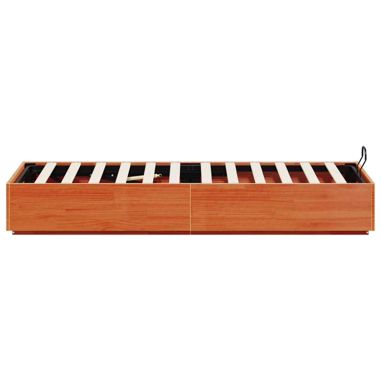 Ottoman Bed Frame Wax Brown 80 x 200 cm Solid Pine Wood
