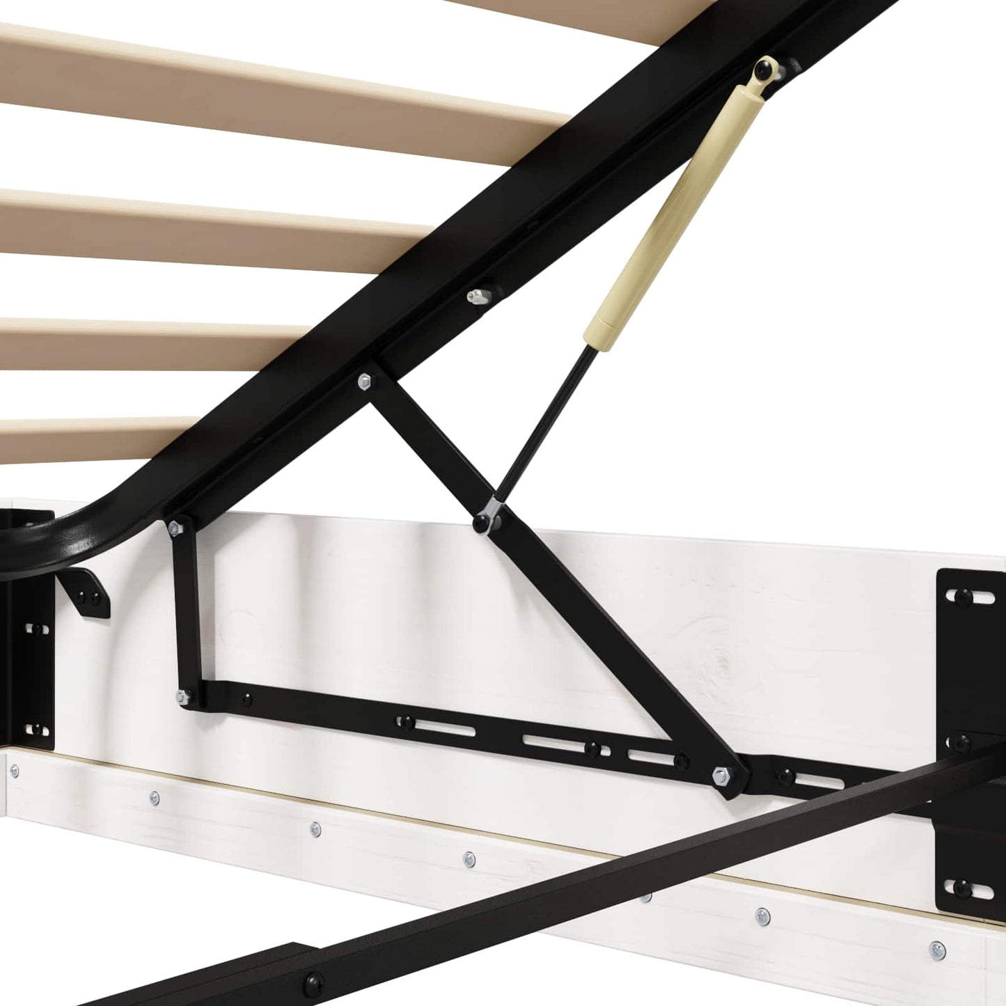 Ottoman Bed Frame White 135 x 190 cm Solid Pine Wood