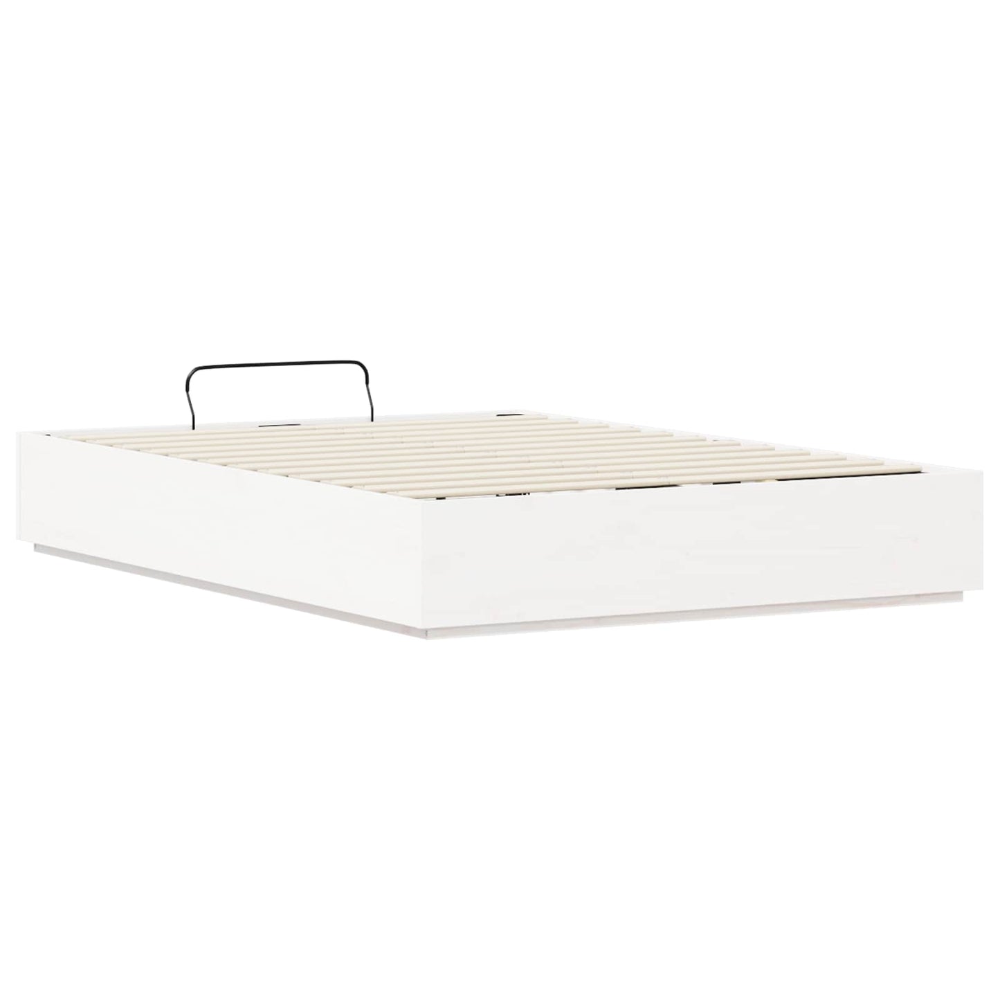 Ottoman Bed Frame White 140 x 190 cm Solid Pine Wood
