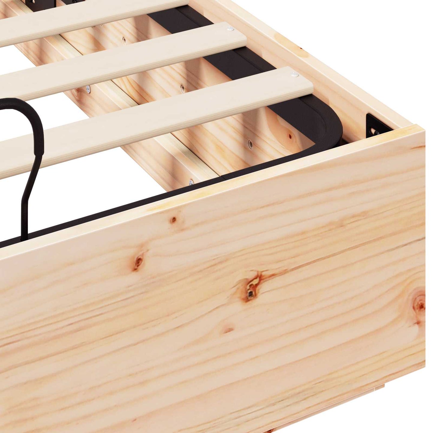 Ottoman Bed Frame Natural 140 x 200 cm Solid Pine Wood