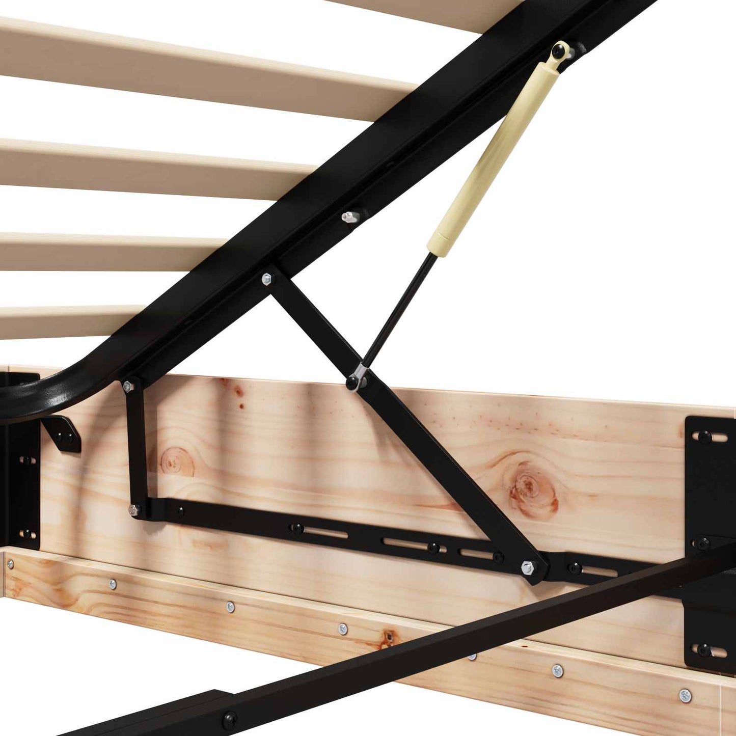 Ottoman Bed Frame Natural 140 x 200 cm Solid Pine Wood