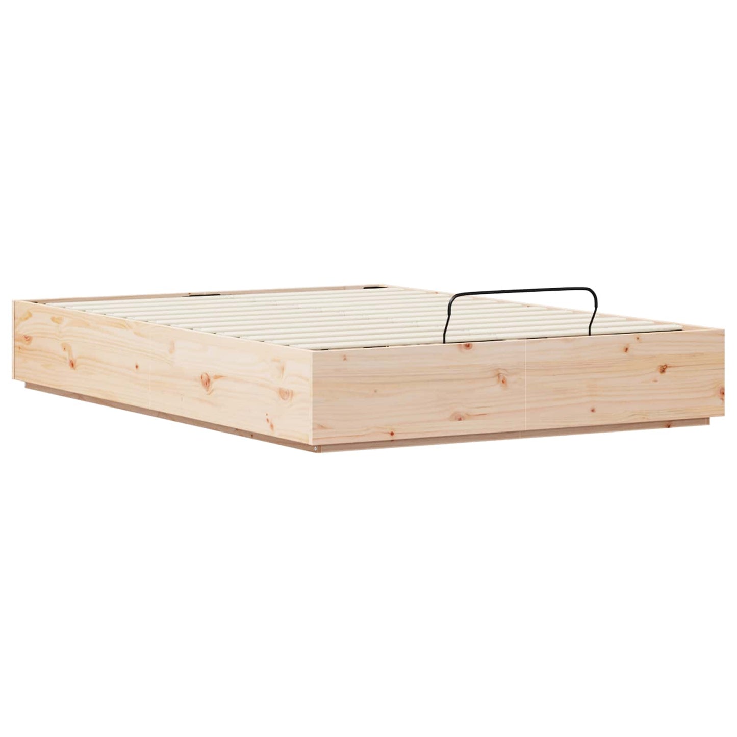 Ottoman Bed Frame Natural 140 x 200 cm Solid Pine Wood