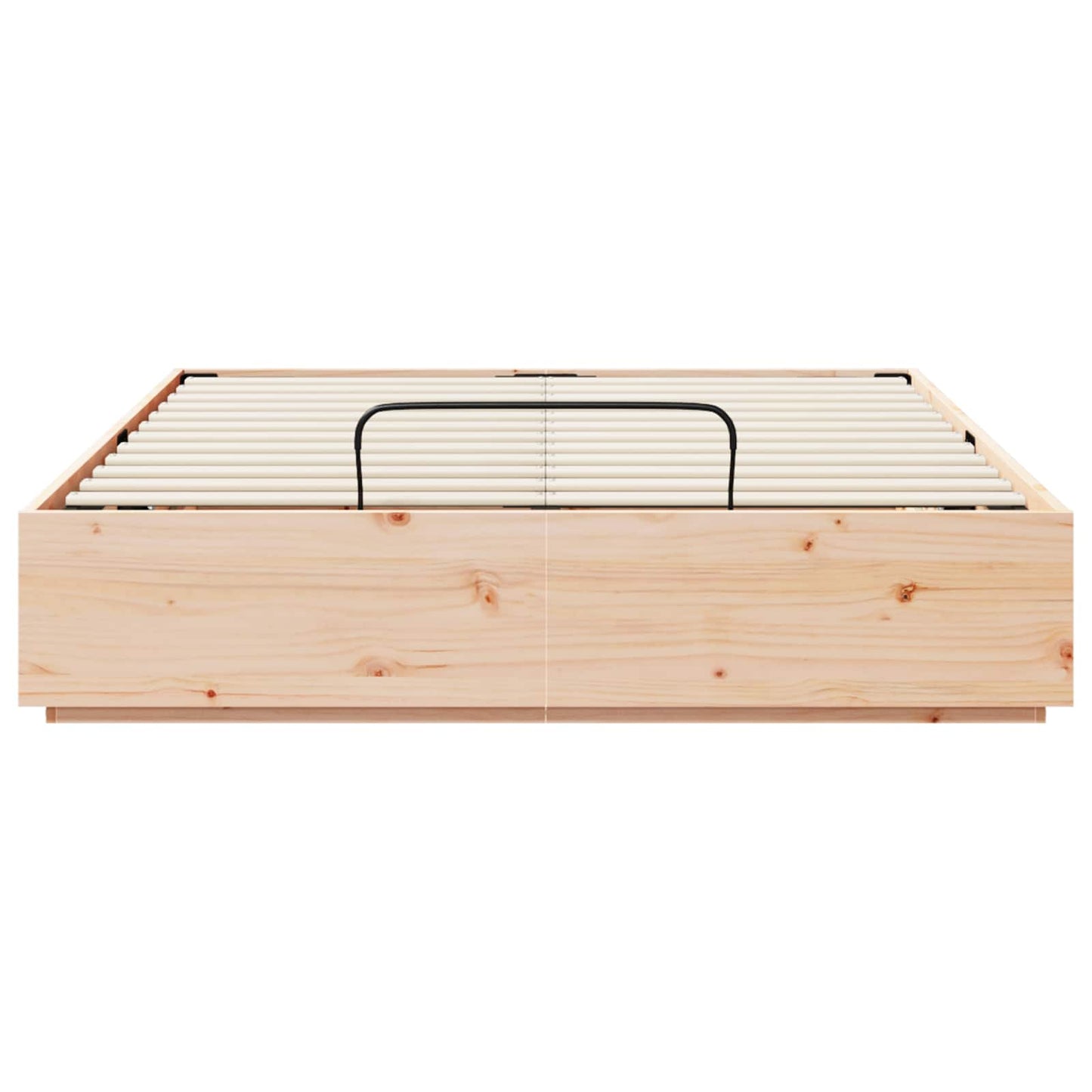 Ottoman Bed Frame Natural 140 x 200 cm Solid Pine Wood