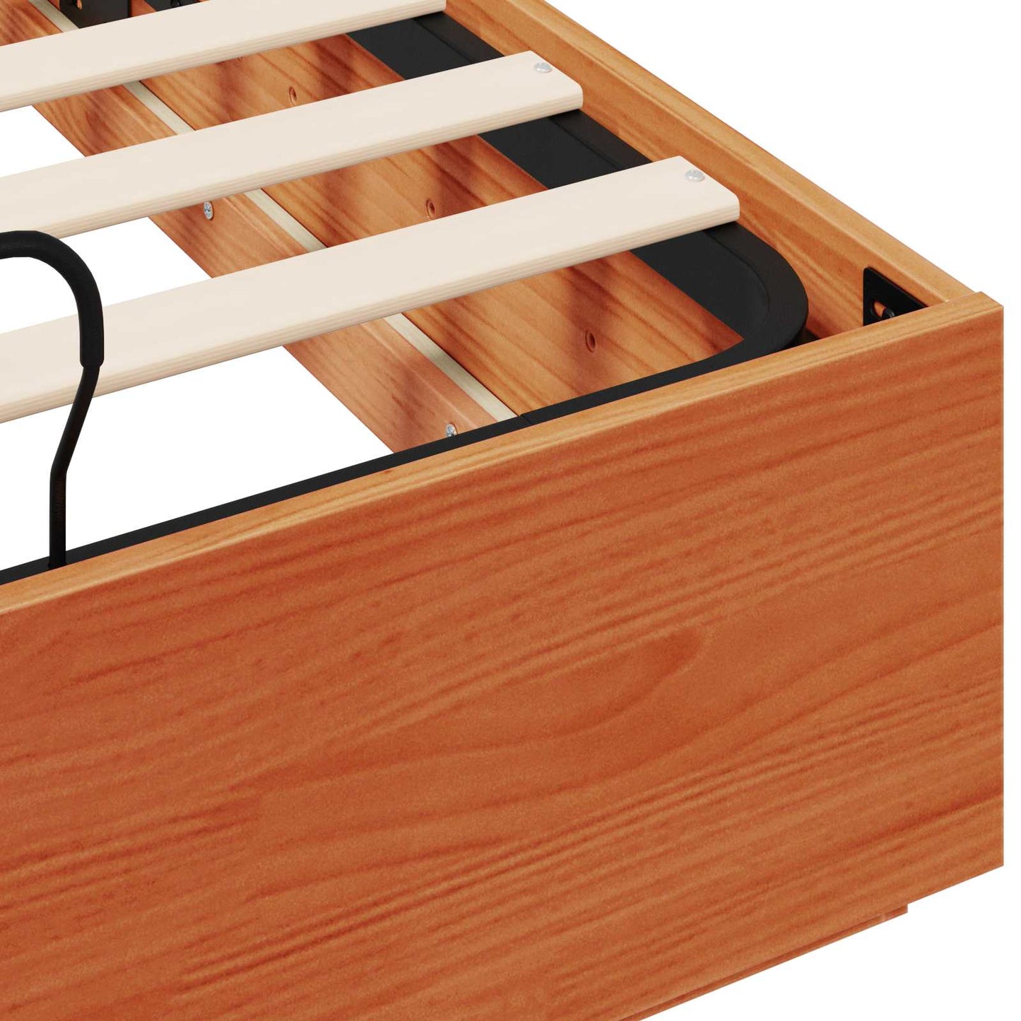 Ottoman Bed Frame Wax Brown 140 x 200 cm Solid Pine Wood